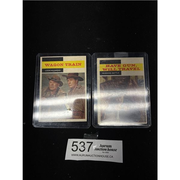Lot of 1958 Wagon Train Have Gun Cards, Near Mint
