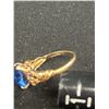 Image 3 : Very Nice 10k Gold Ladies Ring w/ Blue Stone Weighing 1.8 gr