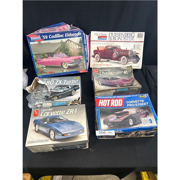 Lot of 6 Car Models Complete Boxes in Rough Condition