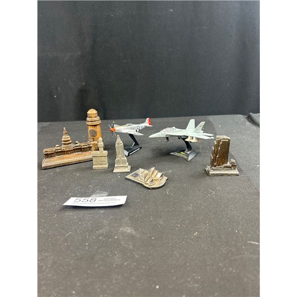 Misc Collectible Lot of Diecast Planes and Figural Pieces