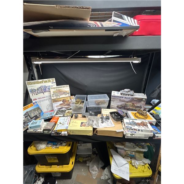 A Massive Military Model Kits All boxes opened Tanks put together not all complete No Shipping