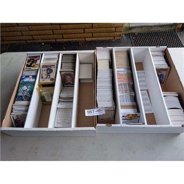 2 Large Boxes of NHL Trading Cards from 1990 and newer