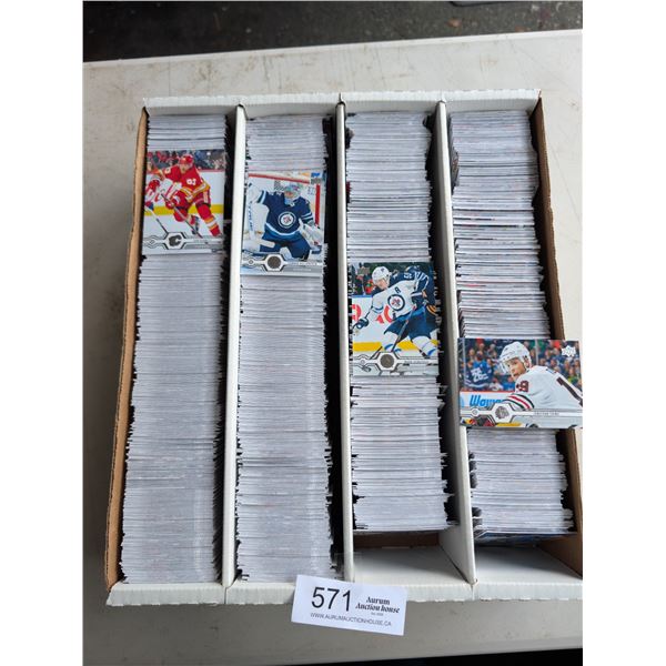 Large box of nhl rading cards from the 2000s