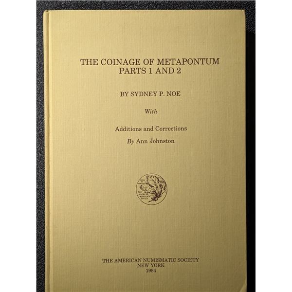 Noe: The Coinage of Metapontum Parts 1 and 2