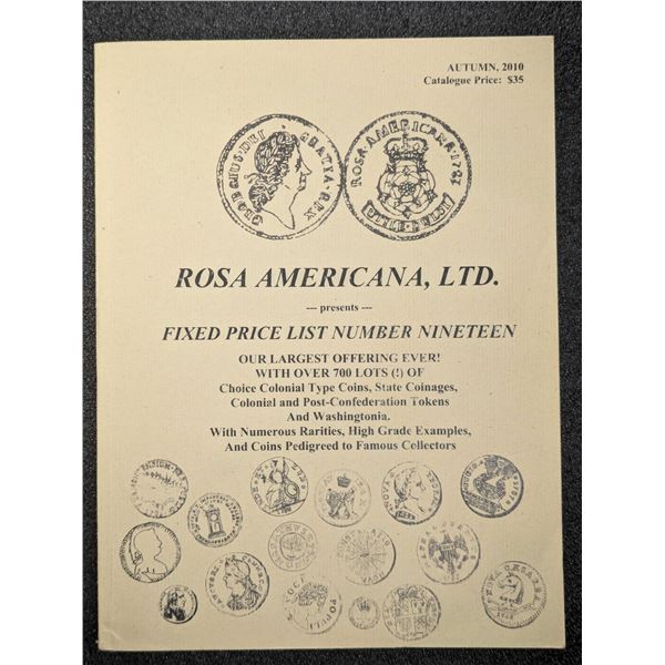 Rock: Rosa Americana, Ltd. Presents Fixed Price List Number Nineteen