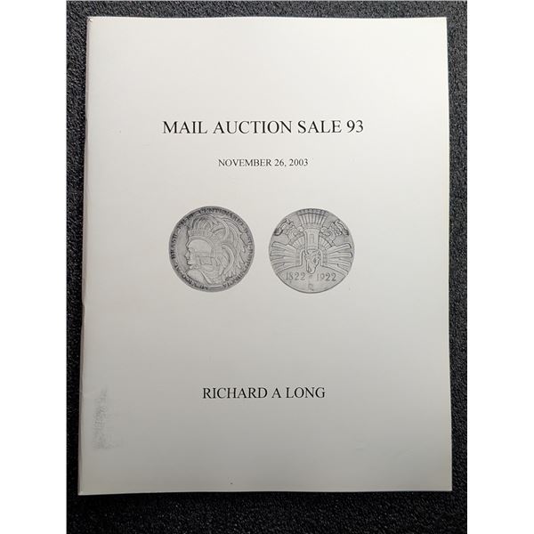 Richard Long Mail Auction Sales 93, 94, 96