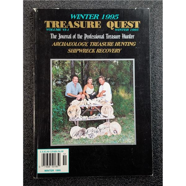 Winter 1995 Issue of Treasure Quest, Signed by Capt. Carl 'Fizz' Fismer