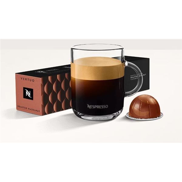 40 Nespresso Vertuo Roasted Hazelnut Coffee Pods (4 Boxes - 10 Capsules Each) - New Sealed!