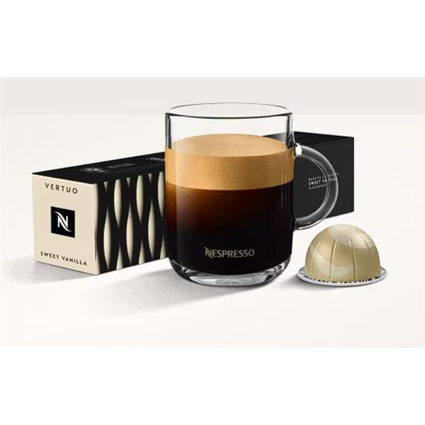 40 Nespresso Vertuo Sweet Vanilla Coffee Pods (4 Boxes - 10 Capsules Each) - New Sealed!