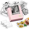 Image 1 : Portable Bluetooth Mini Sticker Printer (PM290C) with Smart App Control - Pink - New Sealed