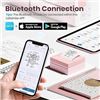 Image 5 : Portable Bluetooth Mini Sticker Printer (PM290C) with Smart App Control - Pink - New Sealed
