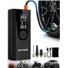 Image 1 : Portable Rechargeable Tire Inflator/Air Pump - Cordless Tire Pump/Powerbank with LED Screen - New!