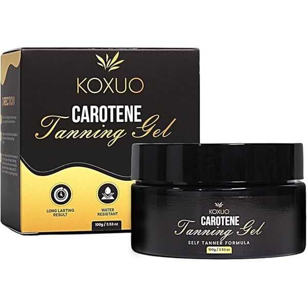2 Boxes of KOXUO Carotene Tanning Gels (100g) Self Tanner/Natural Bronze Glow - New Sealed