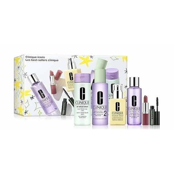 Clinique Icons 6PC Gift Set for Her - Skincare Gift Set - Brand New!