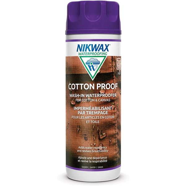 NIKWAX Cotton Proof Wash-In Waterproofer for Cotton & Canvas Clothing (300ml) New