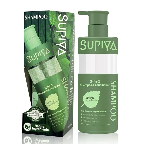 SUPIYA 2-in-1 Antidandruff Shampoo & Conditioner - Deep Cleans & Refreshes/Hydrates & Softens Hair