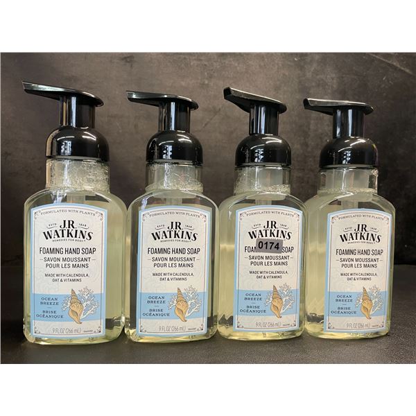 Lot of 4 J.R. Watkins Ocean Breeze Foaming Hand Soaps (266ml) New