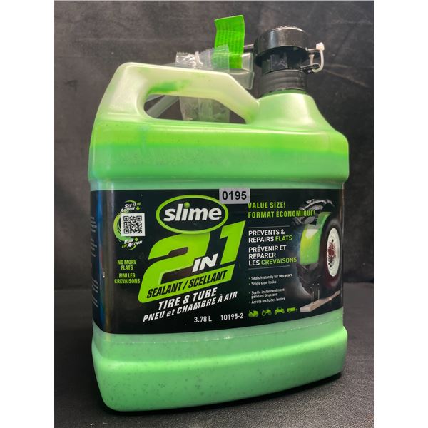 Slime 2-in-1 Tire & Tube Sealant (Large 3.78L Jug) Prevents & Repairs Flat Tires - New