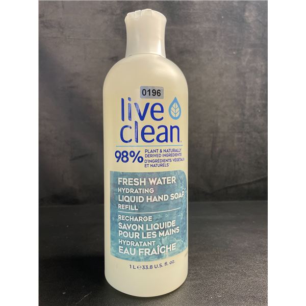 Live Clean Fresh Water Hydrating Liquid Hand Soap Refill (1L) - New