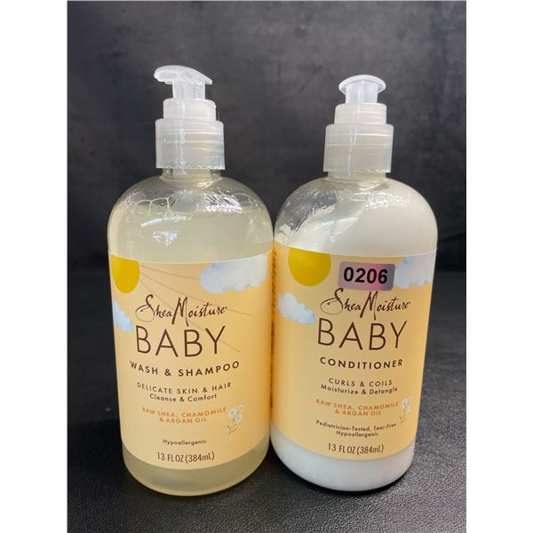 Shea Moisture Baby Wash & Shampoo + Conditioner Set (384ml) Hypoallergenic for Delicate Skin/Hair
