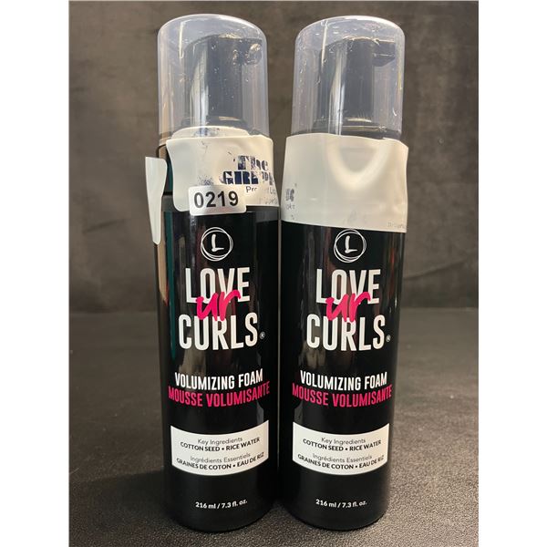 Lot of 2 LoveUrCurls Volumizing Hair Foam (216ml) - New