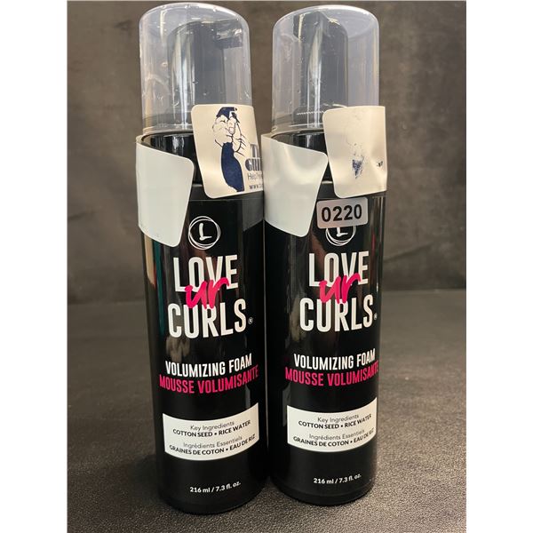 Lot of 2 LoveUrCurls Volumizing Hair Foam (216ml) - New