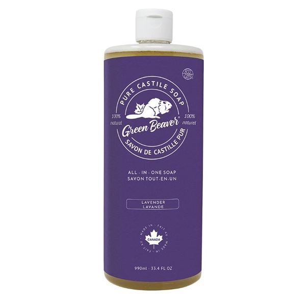 Green Beaver Pure Castile Lavender Soap (990ml) All-In-One Soap - New