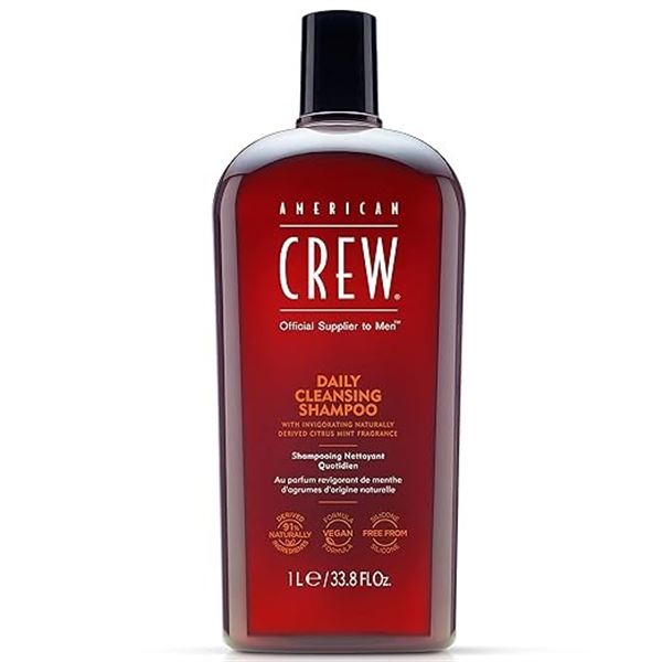 American Crew Daily Cleansing Shampoo (1L) with Citrus Mint Fragrance - New