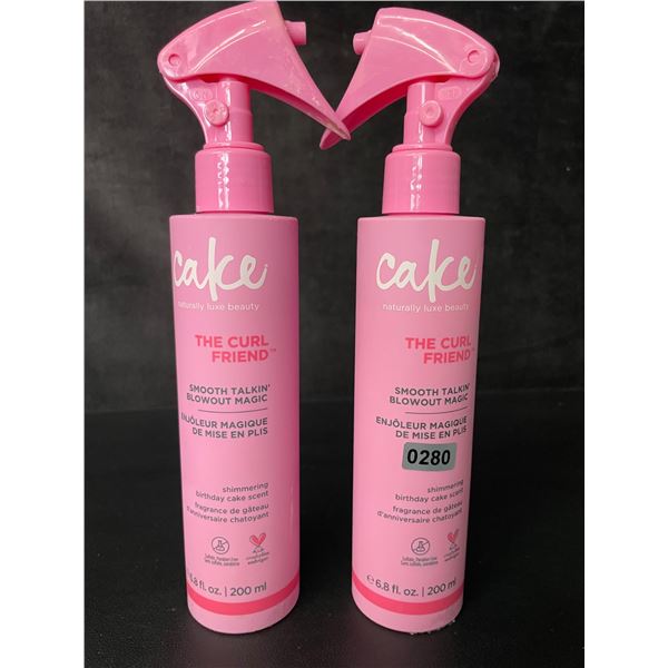 Lot of 2 "The Curl Friend" Smooth Talkin' Blowout Magic Spray (200ml) Shimmering Birthday Cake Scent