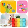 Image 6 : 136PC Magnetic Tiles STEM Toy Building Tiles Set - New (Dmg Box*)