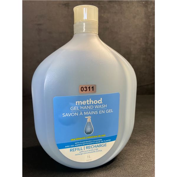 Method Sea Minerals Gel Hand Wash Refill (1L Jug) with Plant-Based Cleansers - New