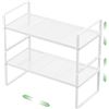 Image 1 : Expandable Cabinet Storage Shelf/Stackable Organizer Racks (2PCS) New in Box (*Assembly Req'd)