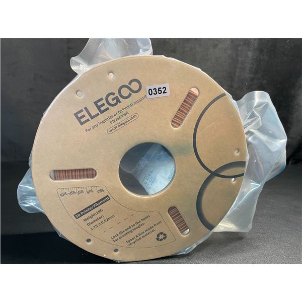 1 Roll of Elegoo PLA 3D Printer Filament (Brown) 1.75mm 1KG Roll - New Sealed