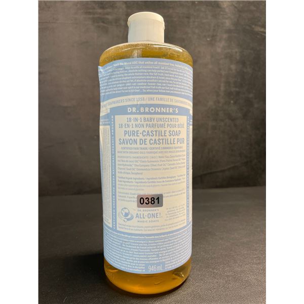 Dr.Bronner's 18-in-1 Baby Unscented Pure Castile Soap (946ml) - New