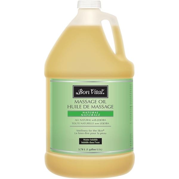 Bon Vital Natural Massage Oil (3.78L Jug) Water Soluble - Wellness for the Skin - New