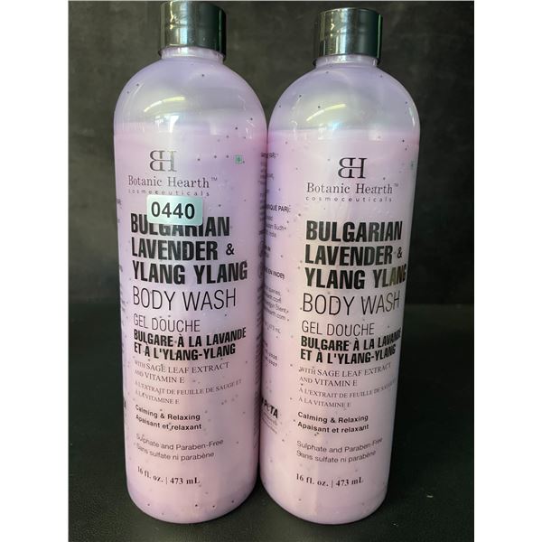 Lot of 2 Botanic Hearth Bulgarian Lavender & Ylang Ylang Body Wash (473ml) - New