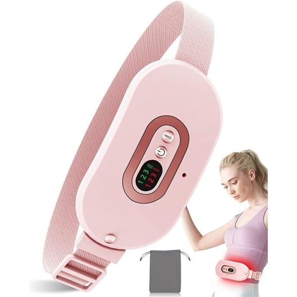 Cordless Electric Heating Pad for Back/Cramps/Menstrual/Stomach Pain w/ 3 Massage Modes - New Sealed