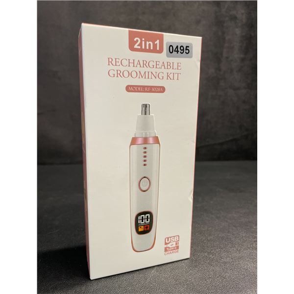 2-in-1 Rechargeable Nose & Ear Hair/Facial Trimmer Device - New