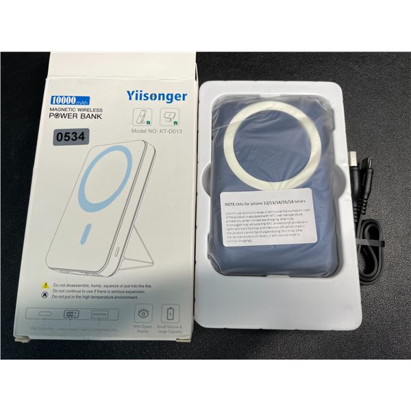 Yiisonger 10,000mAh Magnetic Wireless Power Bank - Brand New