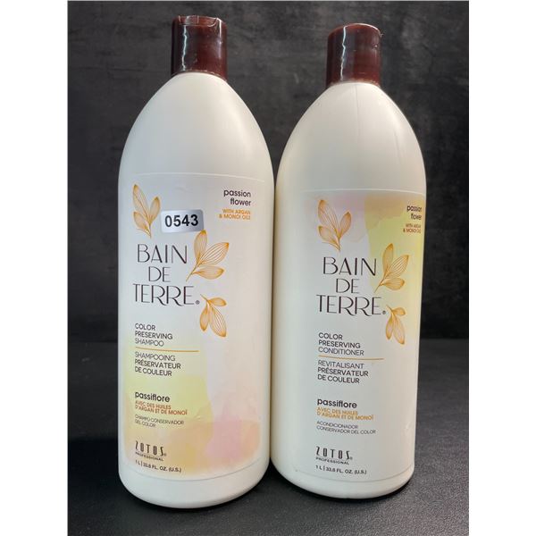 Zotos Professional Bain De Terre Color Preserving Shampoo & Conditioner Set (1L Bottles) - New