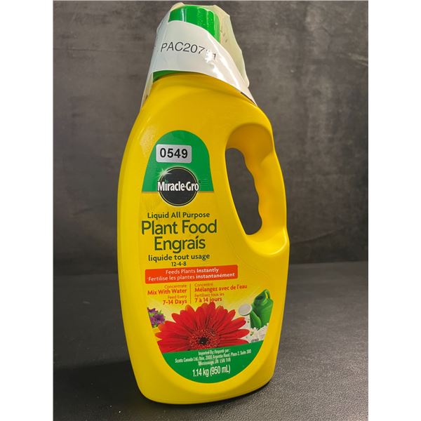 1 Jug of MiracleGro Liquid All-Purpose Plant Food (1.14kg) - New