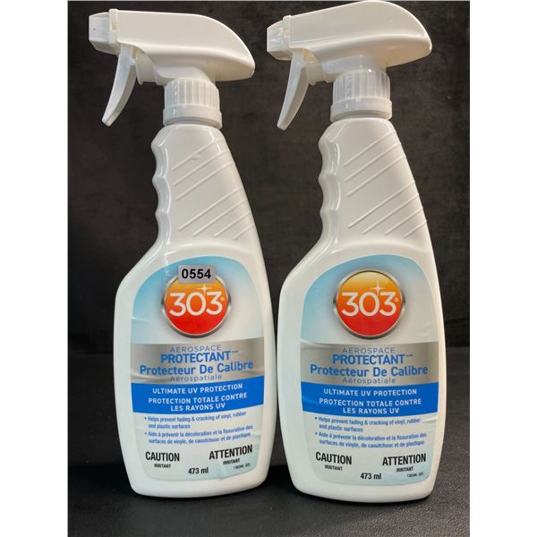 2 Bottles of 303 Aerospace Protectant (473ml) Ultimate UV Protection for Vinyl/Rubber/Plastic - New