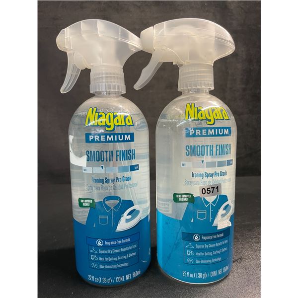 2 Bottles of Niagara Spray Strach/Premium Smooth Finish Ironing Spray Pro Grade (650ml) - New