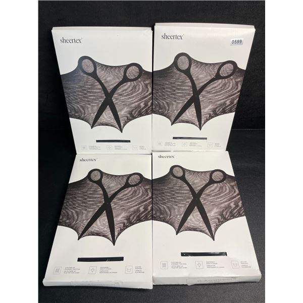 4 Packs of Sheertex Control Top Sheer Rip-Resist Tights for Women (Size S) - New