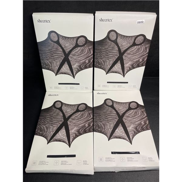 4 Packs of Sheertex Control Top Sheer Rip-Resist Tights for Women (Size S) - New