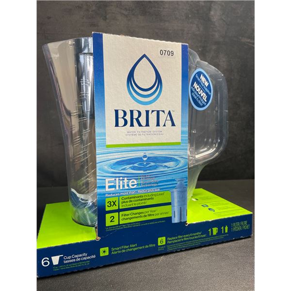 BRITA Elite 6-Cup Water Pitcher with Filter - Smart Filter Alert - New Sealed