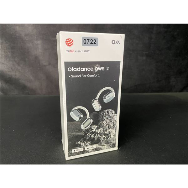Oladance OWS2 Open-Ear Wireless Bluetooth Headphones; High-Quality Sound; Space Silver; NEW SEALED!