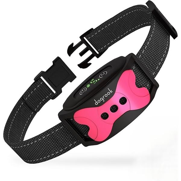 DogRook Rechargeable Dog Bark Training Collar - Humane/No Shock Dog Bark Control Collar - New