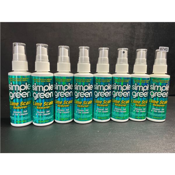 8 Bottles of Simple Green Lime Scale Remover Spray (118ml) For Shower, Tub & Tile - New