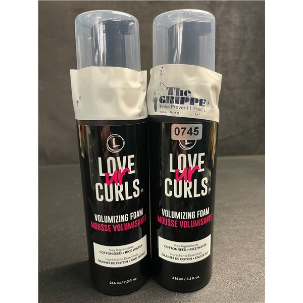 Lot of 2 LoveUrCurls Volumizing Hair Foam (216ml) - New